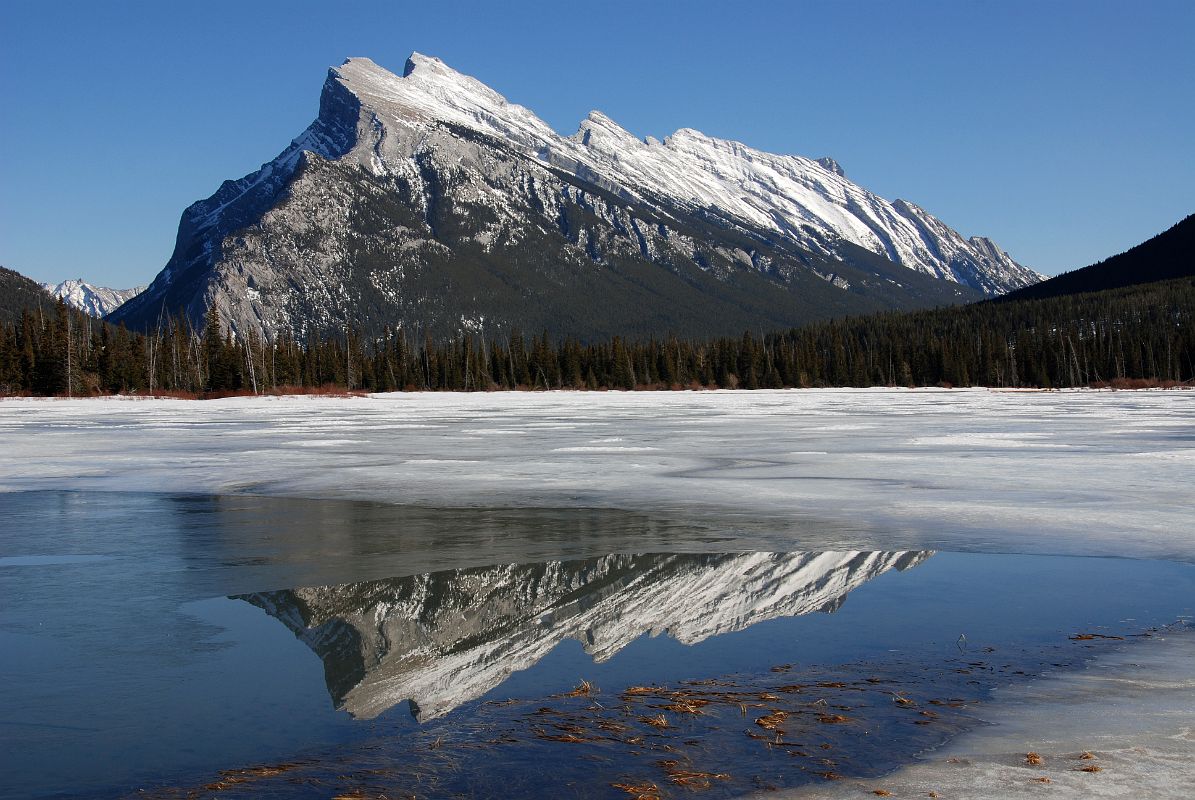27 Mount Rundle Is Reflected In Frozen Vermillion Lake In Late Afternoon In Winter